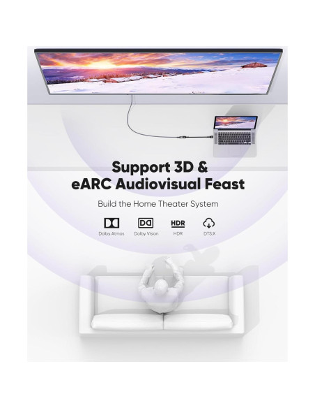 Extensor HDMI Highwings 8K 0.15m Macho a Hembra Compatible PS5