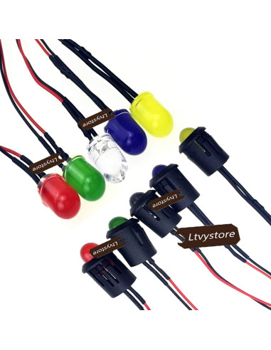 50 Pcs LED Pre Cableado 8MM 24V Multicolor Ltvystore