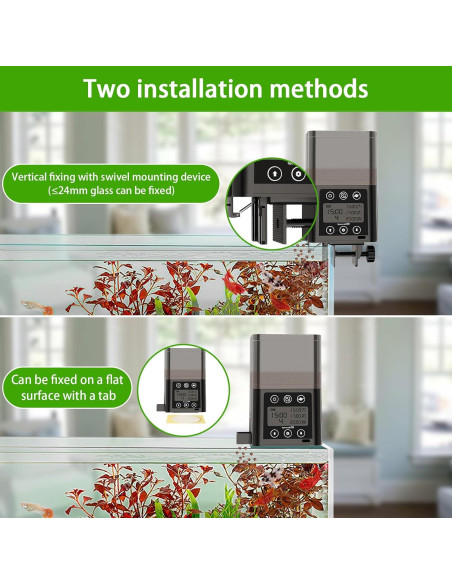 Dispensador Automático de Comida para Peces ZWJBSGY 320ML LCD