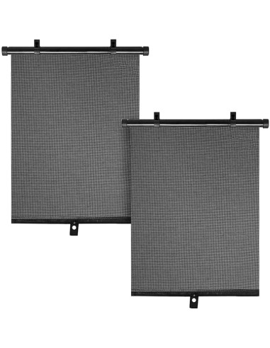 2 Sombrillas para Ventanas de Coche Zpana, 40x45cm, Negro
