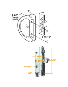 Juego de Manijas para Puerta Corrediza HauSun con Cerradura 2