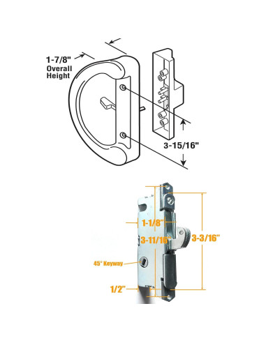 Juego de Manijas para Puerta Corrediza HauSun con Cerradura
