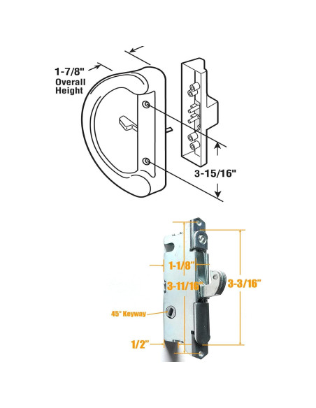 Juego de Manijas para Puerta Corrediza HauSun con Cerradura