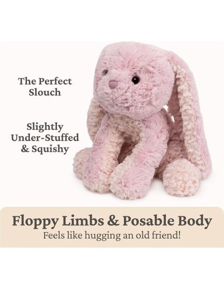 Conejo de Peluche GUND Cozys Rosa 25.4 cm Suave y Abrazable