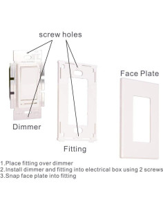 Interruptor Regulador Cloudy Bay 600W LED/CFL/Incandescente 2