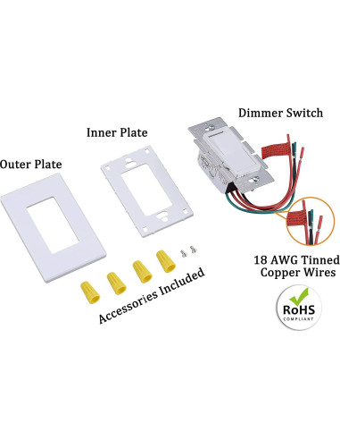 Interruptor Regulador Cloudy Bay 600W LED/CFL/Incandescente