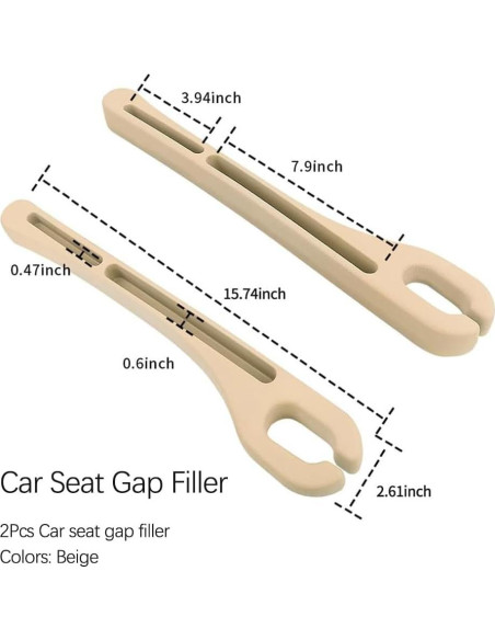 Relleno Espacio entre Asientos de Coche KIFIDAN Beige 2 Piezas