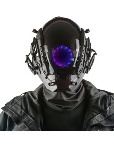Máscara Punk Futurista con Luces LED Espejo Infinito 2