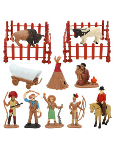 Figuras Nativas Americanas ONEST 20 Piezas Juguete Educativo