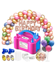 Bomba de Globo Eléctrica Portátil ZEUSRAY 600W Doble Boquilla