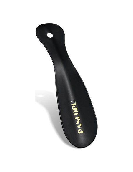 Cuerno de zapato de metal PANLOPU 19 cm ergonómico negro