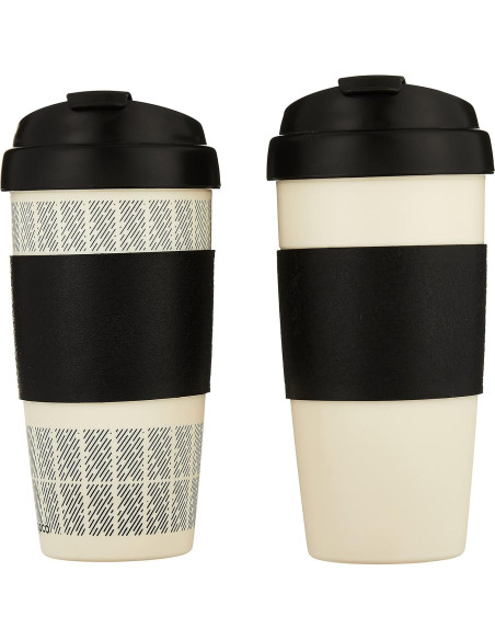 Tazas de Viaje Aisladas Copco 5237160 2 Piezas 473 ml Blanca/Negra