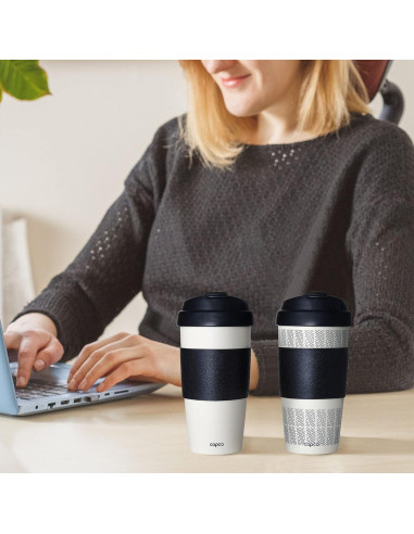 Tazas de Viaje Aisladas Copco 5237160 2 Piezas 473 ml Blanca/Negra