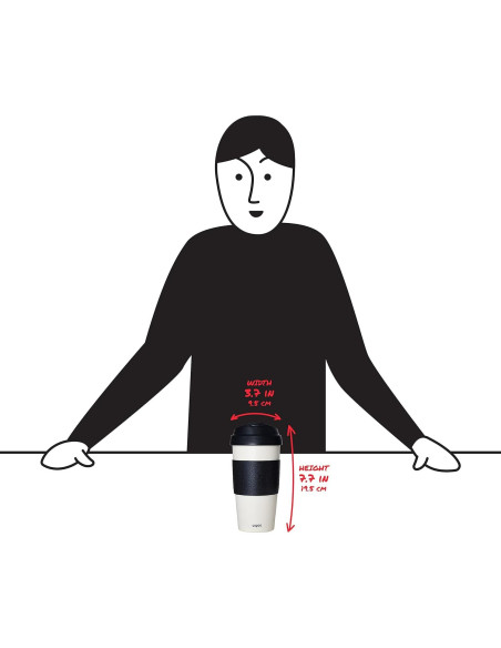 Tazas de Viaje Aisladas Copco 5237160 2 Piezas 473 ml Blanca/Negra