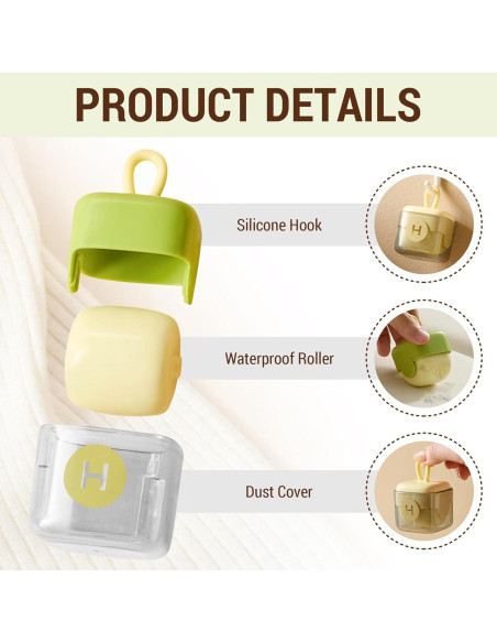 Rodillo Adhesivo Reutilizable NIOIPXA Beige para Pelo de Mascotas