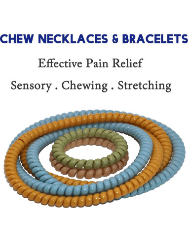 Collar Masticable Sensorial Olugu 12 Piezas Antiestrés Niños