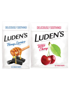 Pastillas para la Garganta Luden - Miel y Cereza Silvestre - 120 Unidades