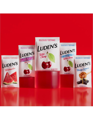 Pastillas para la Garganta Luden - Miel y Cereza Silvestre - 120 Unidades