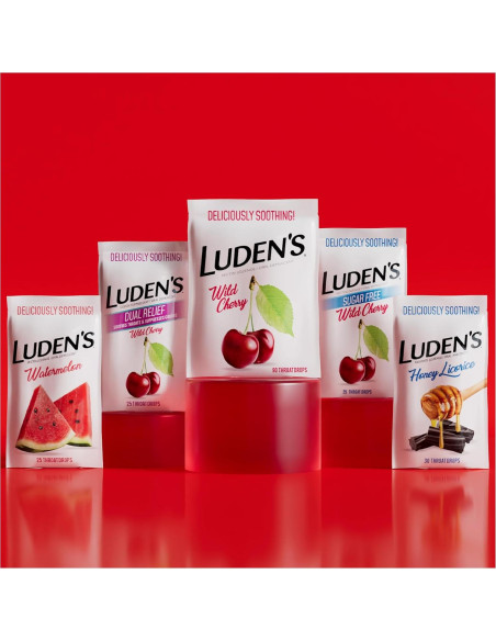 Pastillas para la Garganta Luden - Miel y Cereza Silvestre - 120 Unidades