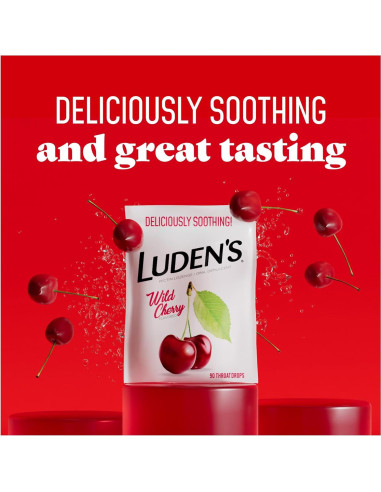 Pastillas para la Garganta Luden - Miel y Cereza Silvestre - 120 Unidades