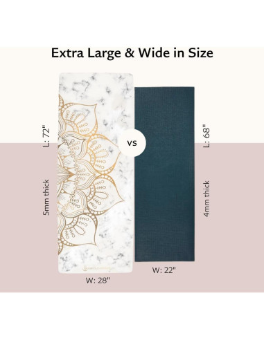 Esterilla de Yoga Shakti Warrior Oro 182.88x71.12cm Antideslizante