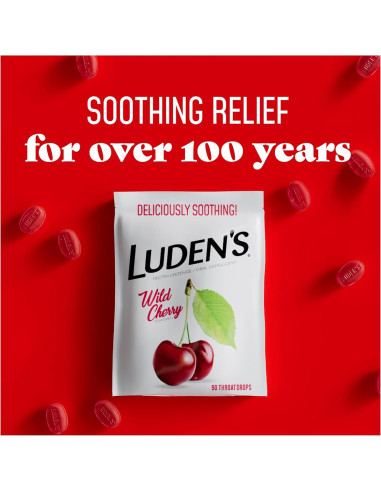 Pastillas para la Garganta Luden - Miel y Cereza Silvestre - 120 Unidades