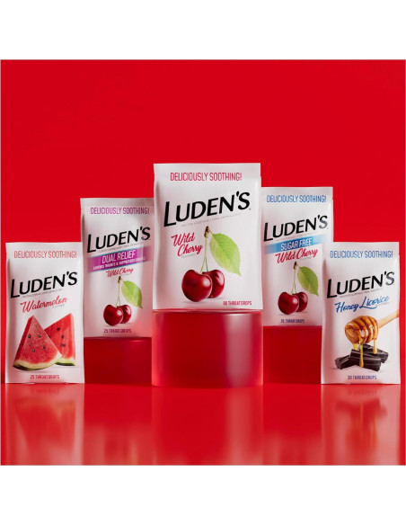 Pastillas para la Garganta Luden - Miel y Cereza Silvestre - 120 Unidades