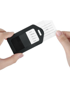 Etiquetas de Equipaje Mifflin Negras - 3 Piezas, PVC Resistente 2