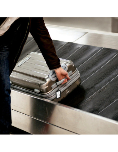 Etiquetas de Equipaje Mifflin Negras - 3 Piezas, PVC Resistente