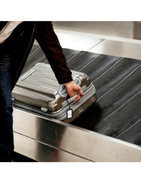 Etiquetas de Equipaje Mifflin Negras - 3 Piezas, PVC Resistente