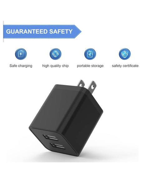 Cargador de Pared iGENJUN 2 Puertos USB 2.4A Negro