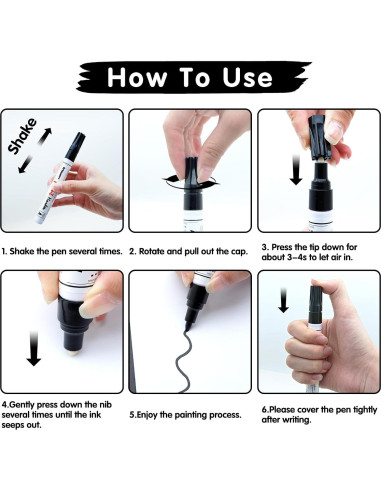 Marcadores Permanentes Artsunlvy Negro - Paquete de 2 Unidades