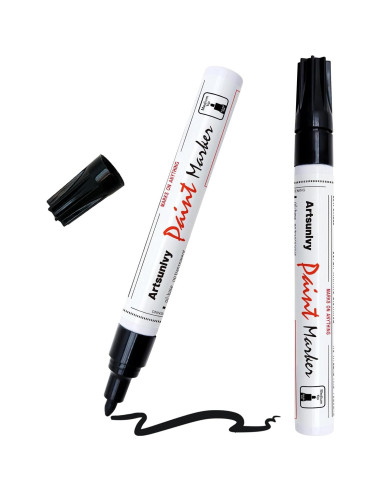 Marcadores Permanentes Artsunlvy Negro - Paquete de 2 Unidades