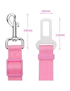 Correa de Asiento Ajustable para Mascotas Elisel 2 Paquetes 2