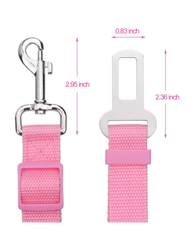 Correa de Asiento Ajustable para Mascotas Elisel 2 Paquetes