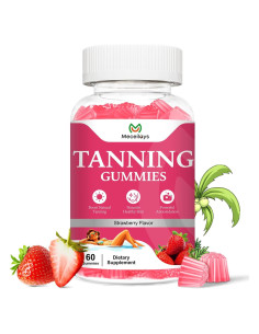 Gomitas Bronceadoras Veganas Meceilays 60 Unidades Sabor Fresa