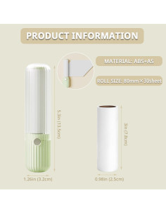 Rodillo de Pelusa Sgdazo Verde - 150 Hojas Recargables 2