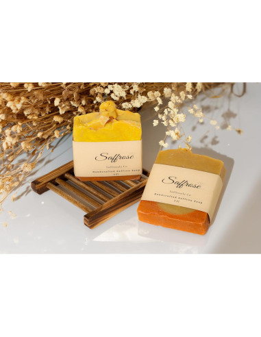 Jabón de Azafrán Puro SaffroseLA 140g - Hidratante y Natural