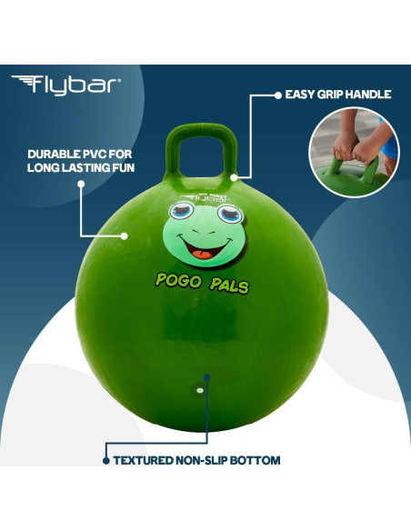 Pelota Saltarina Flybar Hopper Ball Verde Rana - Juguete para Niños 5+