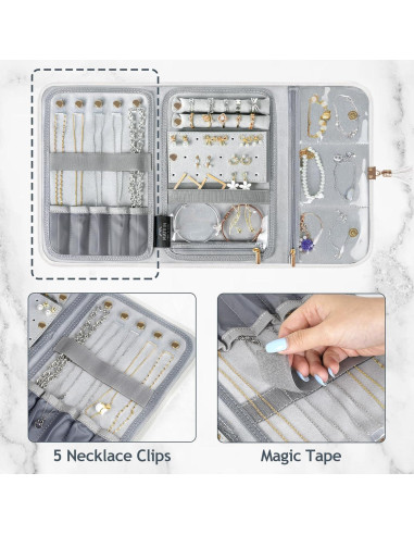Estuche de Joyería de Viaje MATEIN Beige Grande Plegable