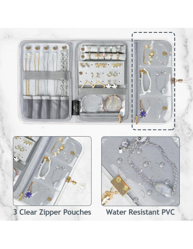 Estuche de Joyería de Viaje MATEIN Beige Grande Plegable