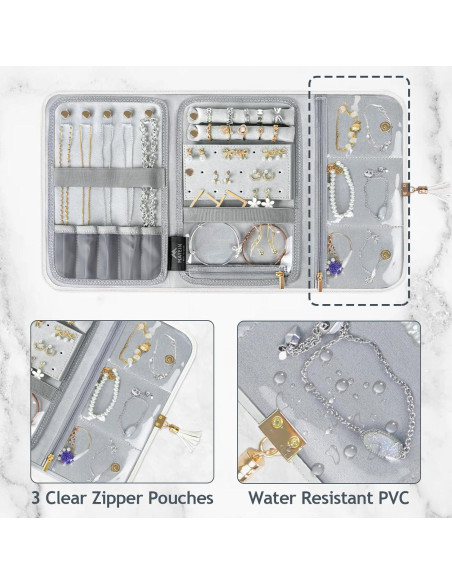 Estuche de Joyería de Viaje MATEIN Beige Grande Plegable