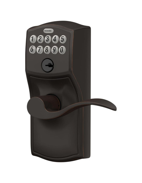 Cerradura Electrónica Schlage FE595 Camelot Bronce Envejecido