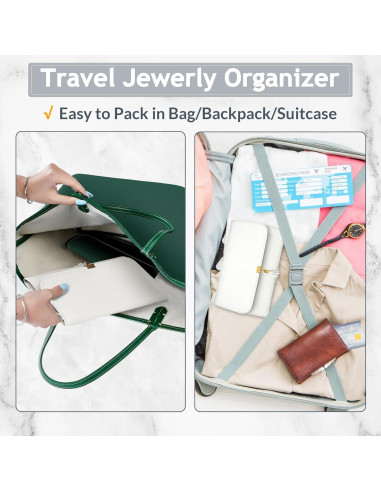 Estuche de Joyería de Viaje MATEIN Beige Grande Plegable