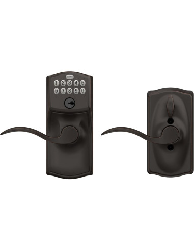 Cerradura Electrónica Schlage FE595 Camelot Bronce Envejecido