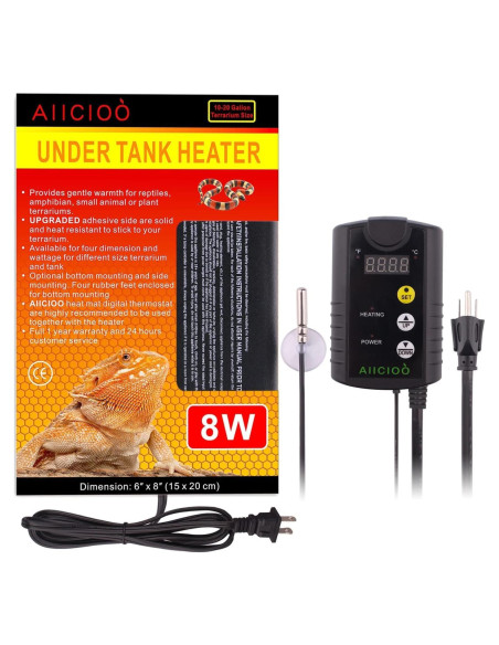 Almohadilla Térmica para Reptiles AIICIOO 15.24x20.32cm 8W