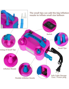 Bomba de Globo Eléctrica WYLOSUA 600W Doble Boquilla 400L/min 2