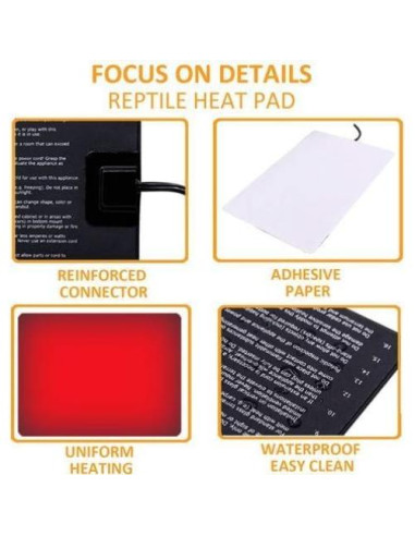 Almohadilla Térmica para Reptiles AIICIOO 15.24x20.32cm 8W