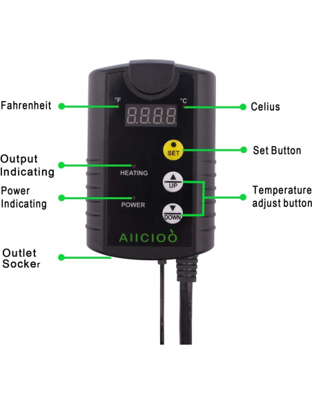 Almohadilla Térmica para Reptiles AIICIOO 15.24x20.32cm 8W