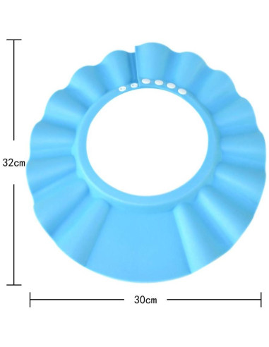 Gorro de Baño Ajustable para Bebés y Niños - EVA Azul